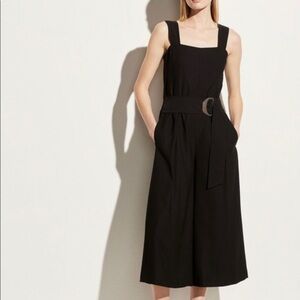 VINCE Belted Jumpsuit in black size 6